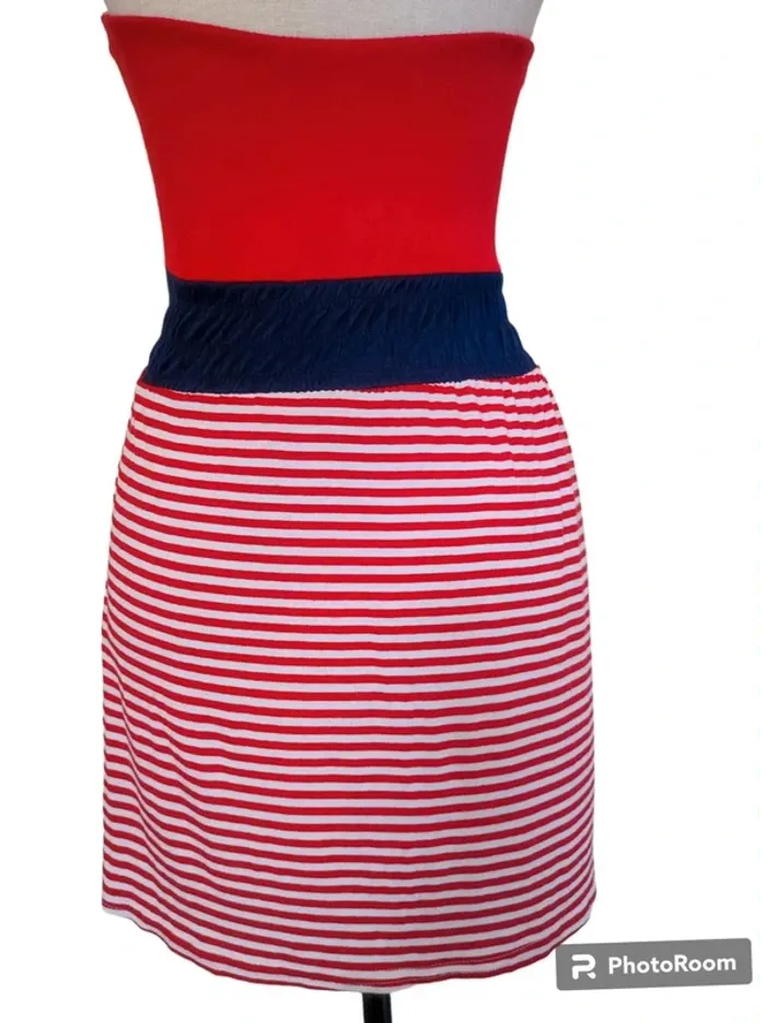 robe bustier 36  rouge bleu - photo numéro 2