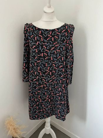 Robe noire à motifs Claudie Pierlot S