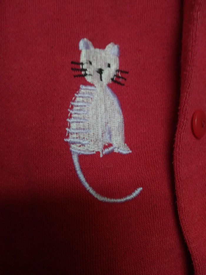 Superbe ensemble robe et gilet motif chat - photo numéro 4