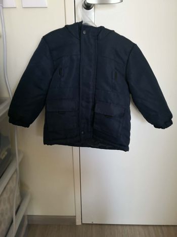 Parka déperlante à capuche avec doublure effet moutonné (Bleu) 18 mois (86 cm) Kiabi
