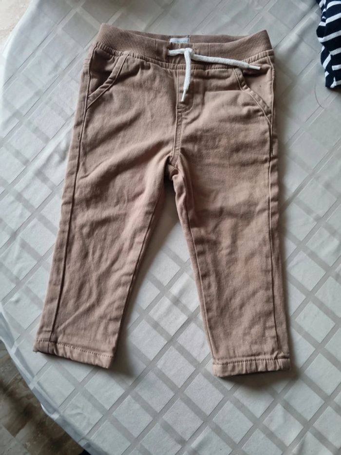 Pantalon molletonné beige vertbaudet