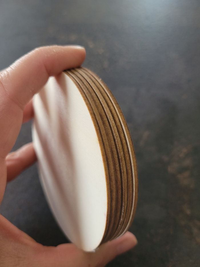 Lot de 6 sous verres de Noël en bois - photo numéro 4