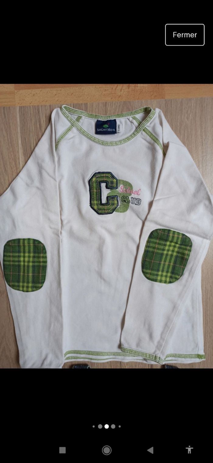 ensemble sergent major 5 ans t-shirt une robe en jean - photo numéro 2