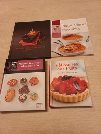 Lot de 4 livres de cuisine sucré