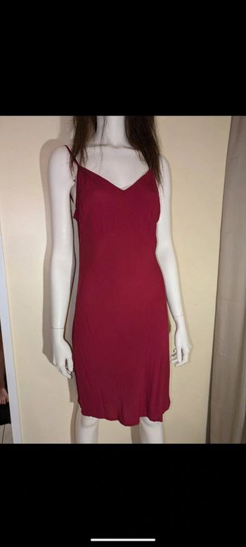 Robe légère et fluide rouge bordeaux 40