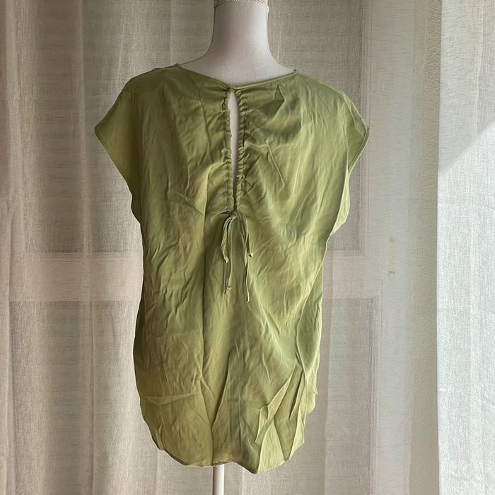 blouse manche courte longue vert - photo numéro 3