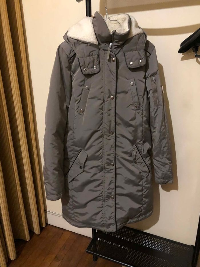 Doudoune matelassé gris