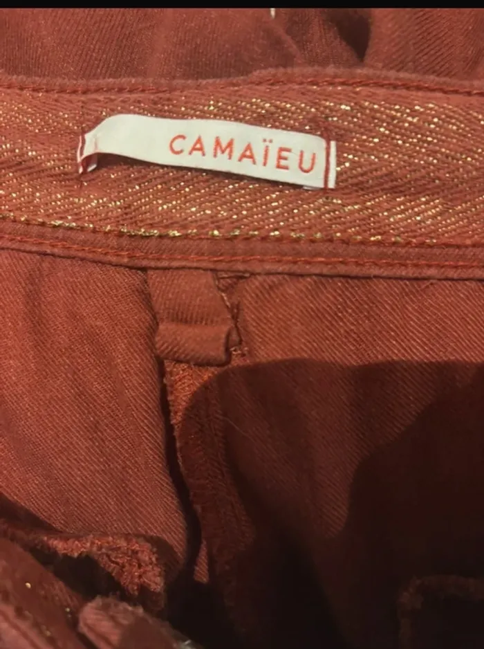 🌺 Pantacourt rouge brique Camaïeu - T38 - photo numéro 7
