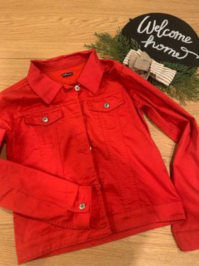 🧥 Veste en jean rouge Influx – Taille M 🔥