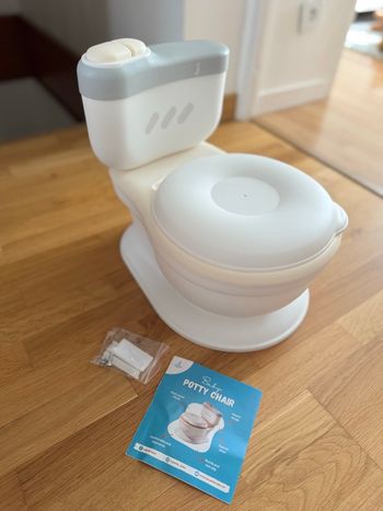 Pot de toilette avec bruit de chasse d’eau et musique, pot en forme de toilette adultes