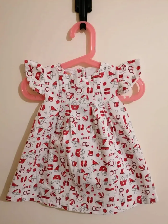 Robe été babybol taille 12 mois motif plage - photo numéro 2