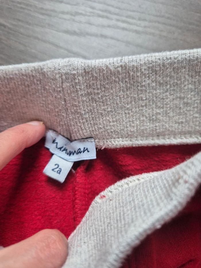 Magnifique pantalon rouge souple Miniman 2 ans - photo numéro 2