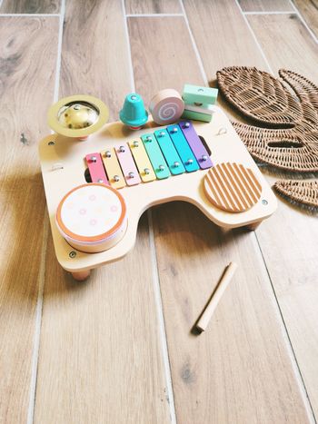 🎶Table/plateau d'éveil musicale multi activités en bois