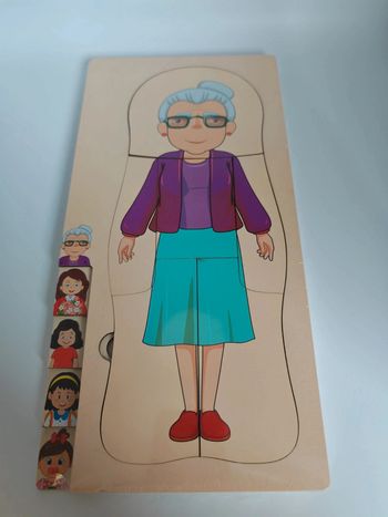 Puzzle éducatif evolution de l'age