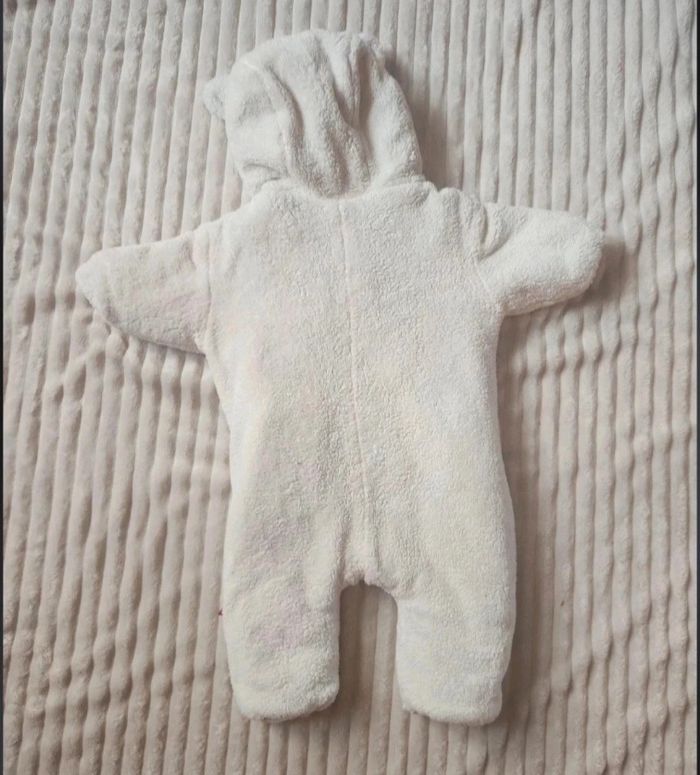 Combinaison pilote bébé 6 mois – Blanche chaude à capuche - photo numéro 7