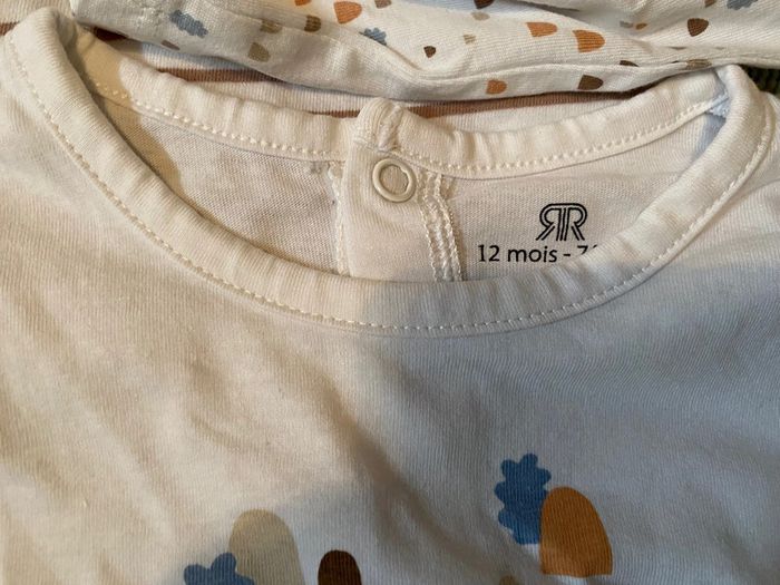 Lot de 3 tee shirt manches longues 12 mois - photo numéro 2