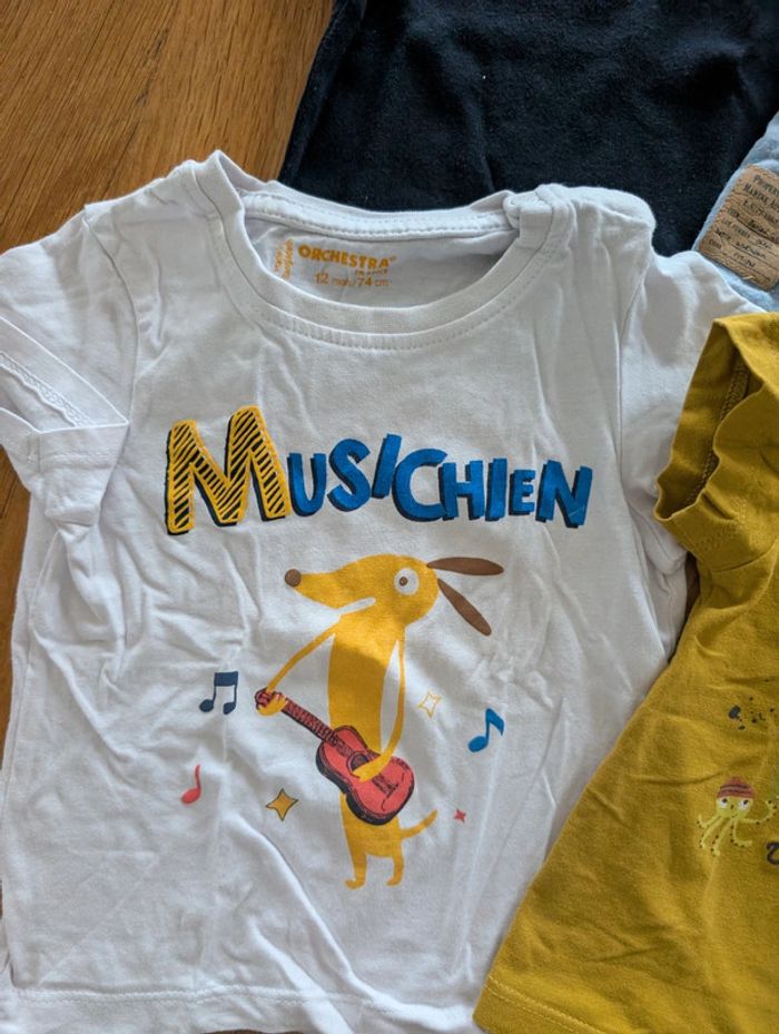 Lot 5 tee-shirt manches courtes garçon Sergent Major, Du pareil au Même, Orchestra - photo numéro 3