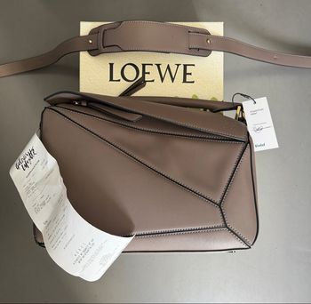 Sac Loewe Puzzle marron