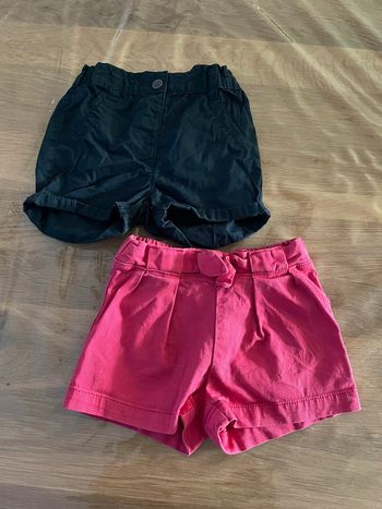 Lot short fille 18 mois