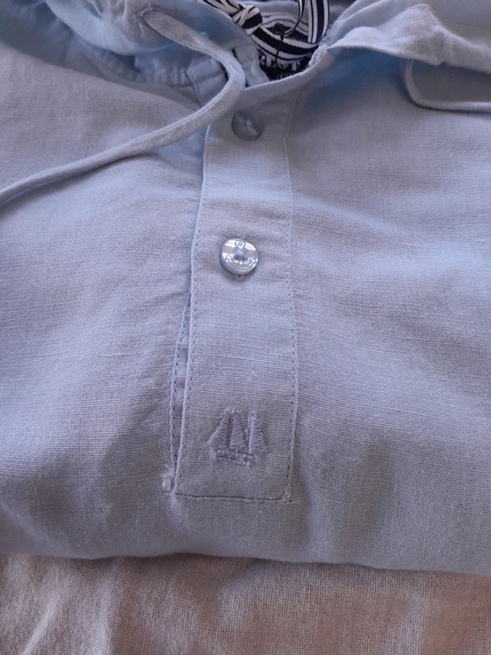 Chemise capuche lin Cotton Hublot neuf avec étiquette style migguel - photo numéro 3