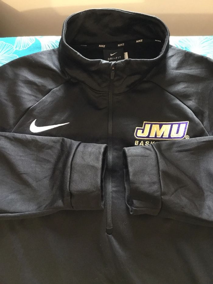 Sweat universitaire 1/4zip Nike noir taille XS 119 - photo numéro 6