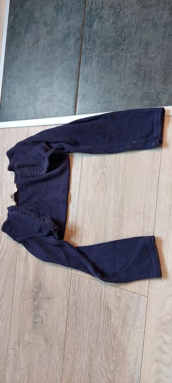 Gilet court bleu foncé, manches longues, H&M, taille 4/6 ans