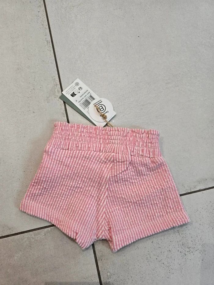 Short rayé rose noppies 68cm - photo numéro 2