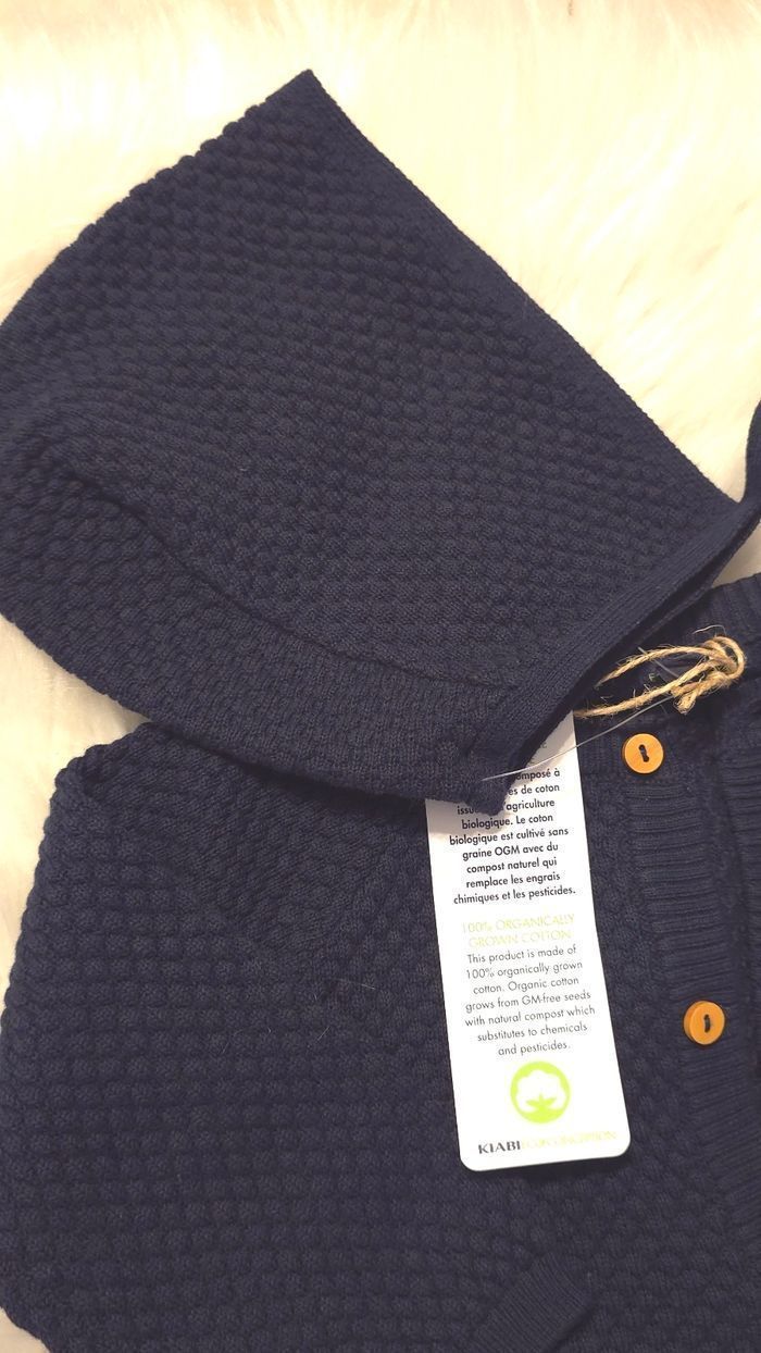 (Neuf non porté) 🏷💙🥰😍combinaison et bonnet tricot 9 mois garçon 😍🥰💙 - photo numéro 4