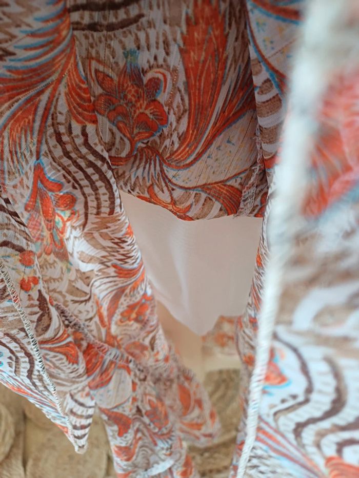 Robe fluide cache-coeur Flamant Rose taille M 38 - photo numéro 7