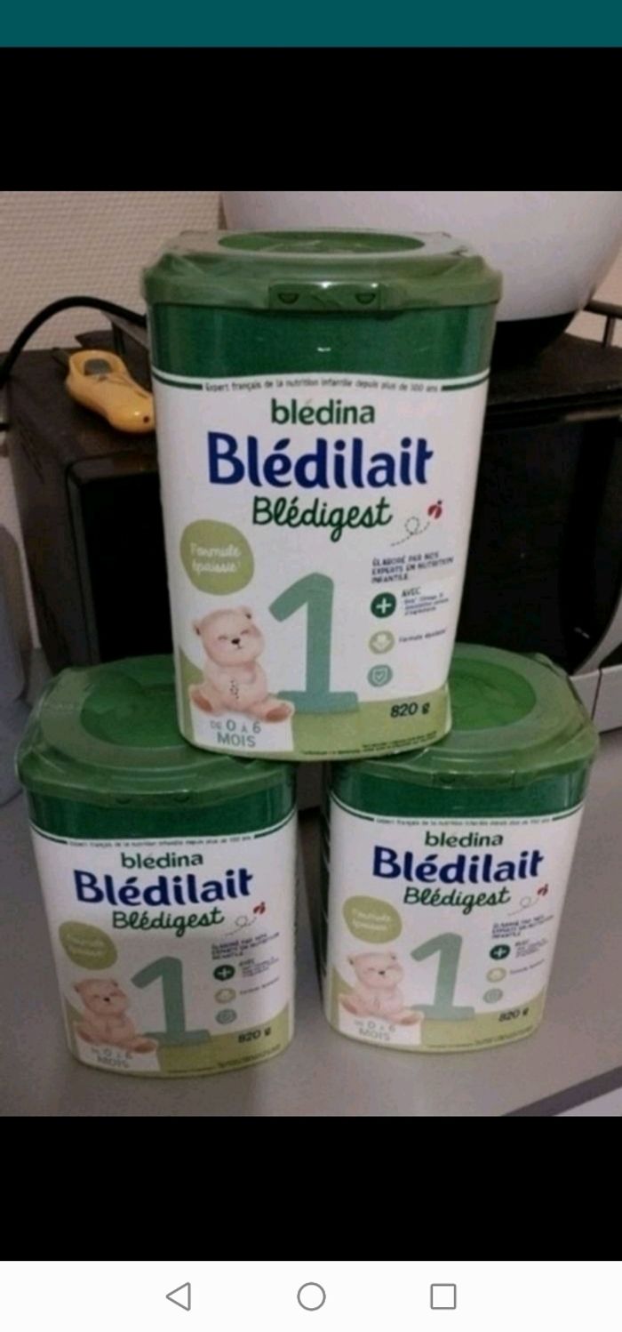 JE VENDS 03 BOITES DE LAIT BLEDINA BLEDIGEST 1