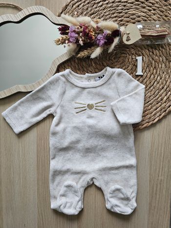 Pyjama beige fille 0 mois Tape à l'œil TAO