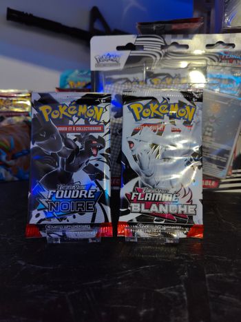 Lot de 2 booster Pokémon Foudre noir et Flamme blanche  scellé neuf