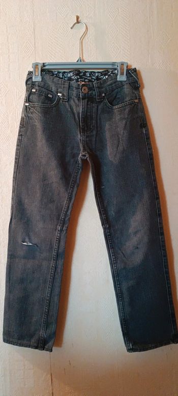 Jeans délavé gris fille 10 ans