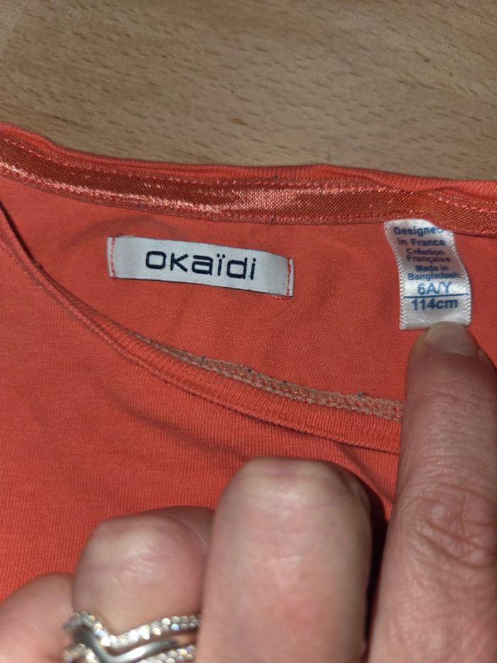 Tee-shirt corail 6 ans - photo numéro 3
