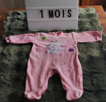 Pyjamas velour 1 mois