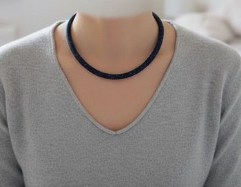 Magnifique et Chic Bijou Swarovski 2-en-1 ! Bracelet et collier ras du cou