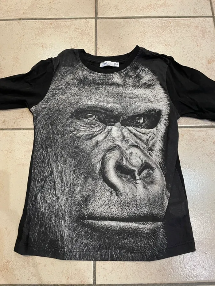 Teeshirt manches longues Tex 5-6ans gorille - photo numéro 2