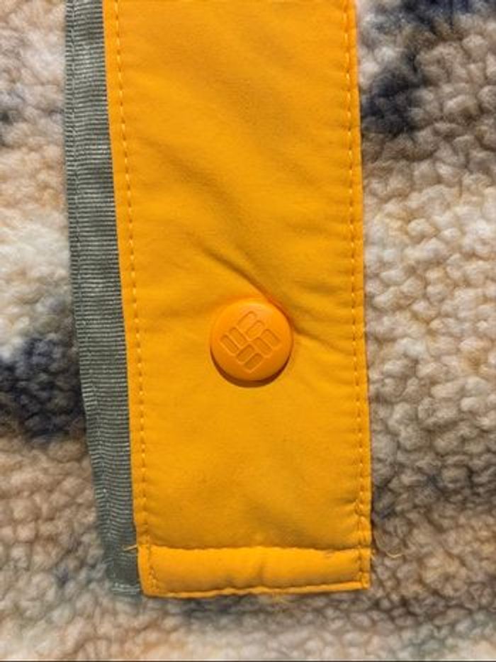 Polaire Sherpa imprimée M Fleece Helvetia II Vintage Columbia printed beige blanc bleu orange - photo numéro 5