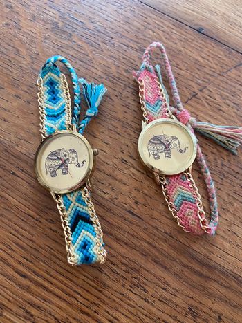 Lot eux montres macramé