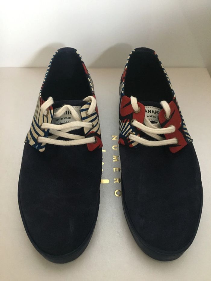 Sneackers basket wax cuir Panafrica - photo numéro 2