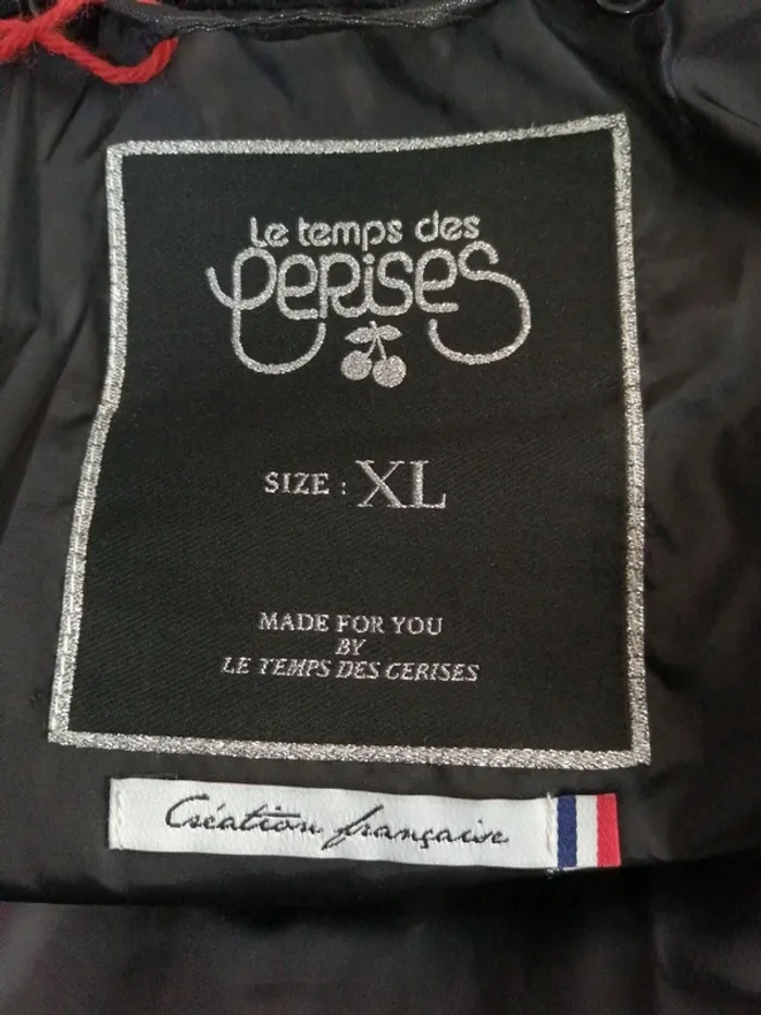 Doudoune matelassé grise foncé à paillettes avec poches / le temps des cerises / (XL) - photo numéro 11