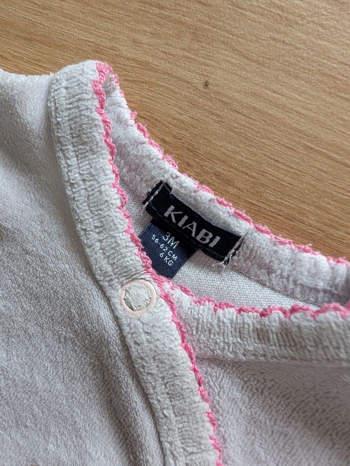 Pyjama grenouillère rose pâle, 3 mois, Kiabi - photo numéro 3