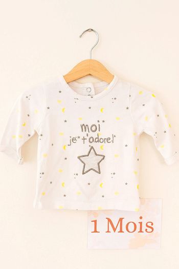 T-shirt manche longue 1mois - Gémo