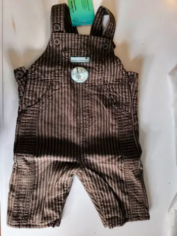 311877 salopette marron garçon 3 mois sergent major