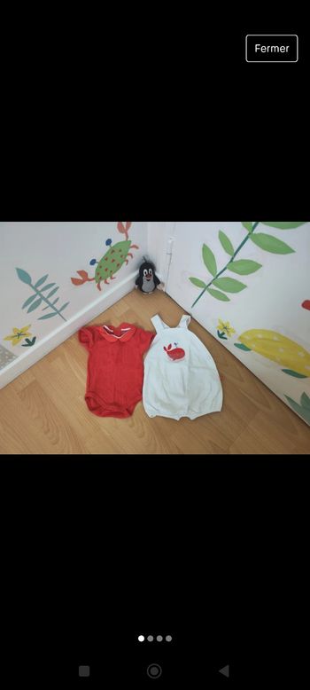 Ensemble bébé fille obaibi 1 mois