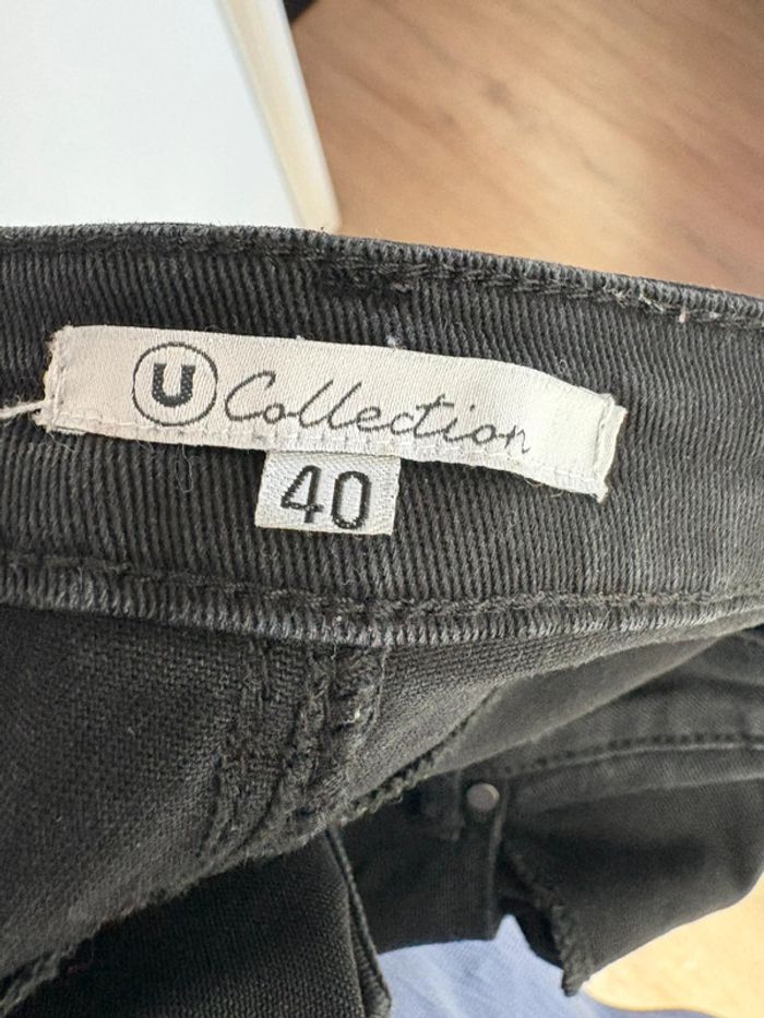 Jeans slim noir à lacets 40 - photo numéro 5