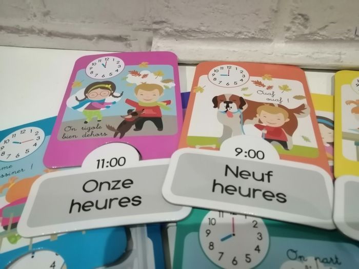 Jeu éducatif cartes pour apprendre l heure - photo numéro 3