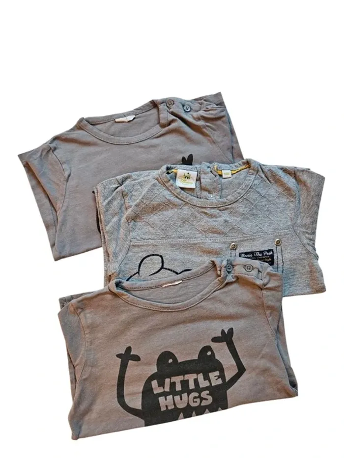 Lot de 3 Tee-shirt manche longue- 18 mois - photo numéro 2