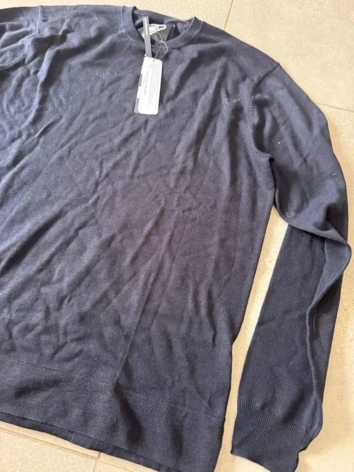 Pull navy New Man, taille XL, neuf valeur 59€ - photo numéro 2