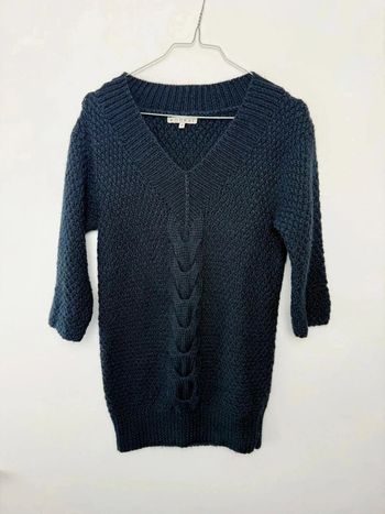 Pull torsadé Kookai femme taille 1 soit S en laine, mohair et alpaga parfait état
